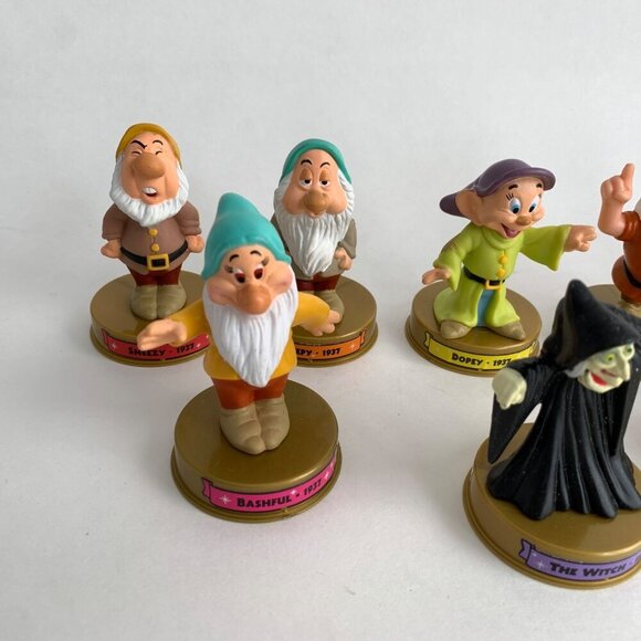 2002 Disney McDonalds Snow White 7 Dwarves Witch Happy Meal Toys - Picture 2 of 7